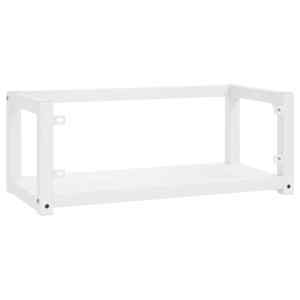 Nástěnný koupelnový regál pod umyvadlo bílý 79x38x31 cm železo - obrázek 5