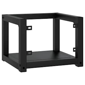 Nástěnný koupelnový regál pod umyvadlo černý 40x38x31 cm železo - obrázek 5