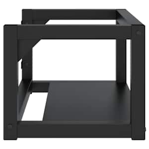 Nástěnný koupelnový regál pod umyvadlo černý 59x38x31 cm železo - obrázek 4