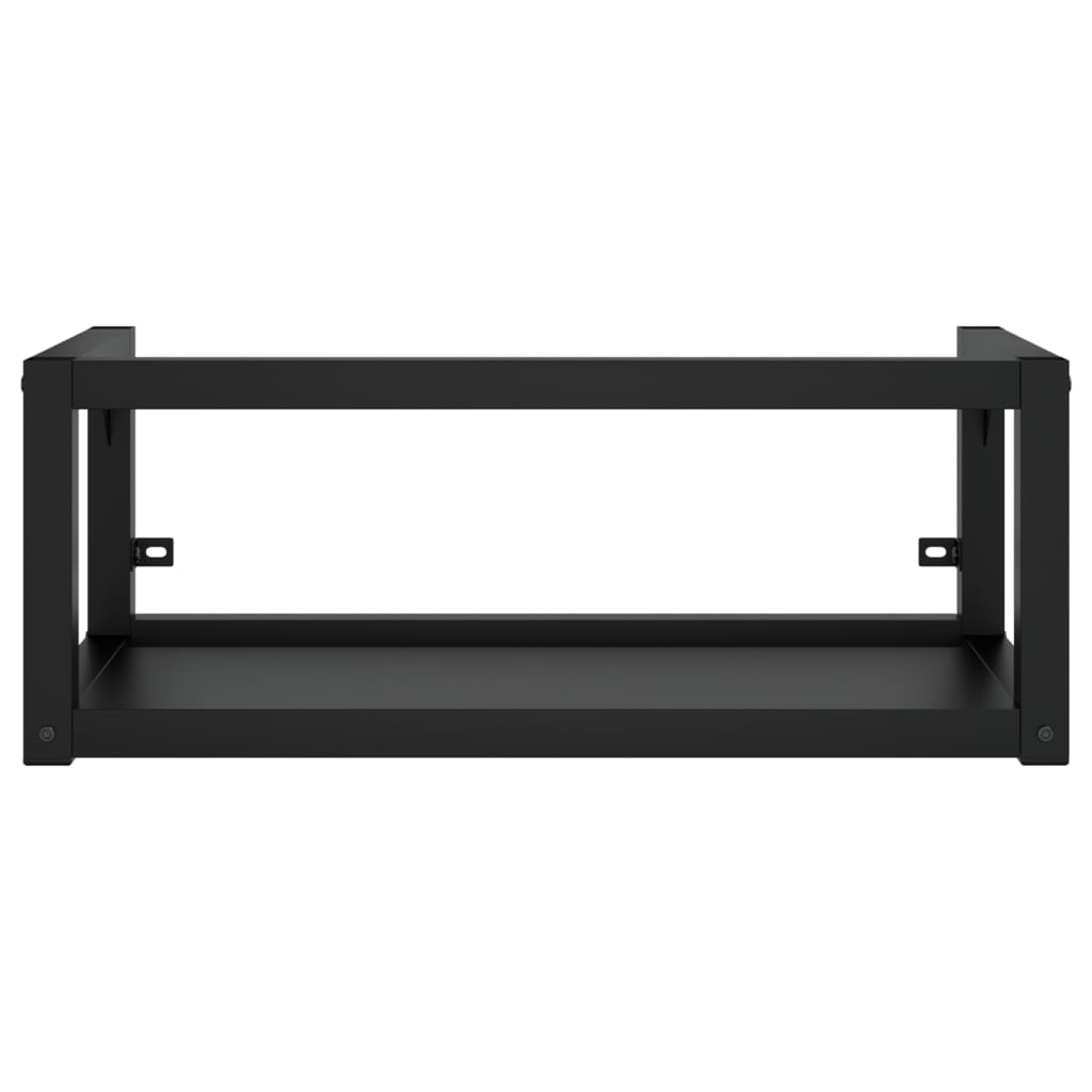 

vidaXL Wastafelframe wandgemonteerd 79x38x31 cm ijzer zwart