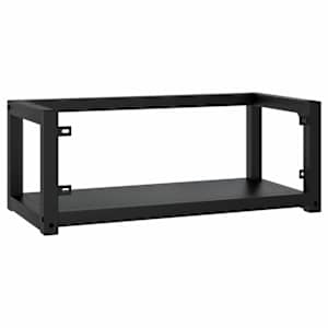 Nástěnný koupelnový regál pod umyvadlo černý 79x38x31 cm železo - obrázek 5