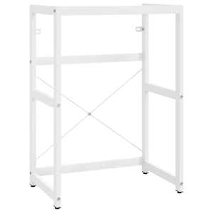 Koupelnový regál pod umyvadlo bílý 59 x 38 x 83 cm železo - obrázek 2