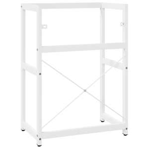 Koupelnový regál pod umyvadlo bílý 59 x 38 x 83 cm železo - obrázek 6