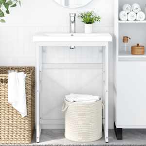 Kopalniški regal bel 59x38x83 cm železo