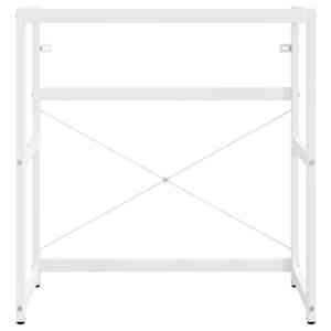 Koupelnový regál pod umyvadlo bílý 79 x 38 x 83 cm železo - obrázek 4