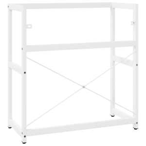 Koupelnový regál pod umyvadlo bílý 79 x 38 x 83 cm železo - obrázek 6