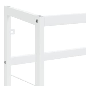Koupelnový regál pod umyvadlo bílý 79 x 38 x 83 cm železo - obrázek 7