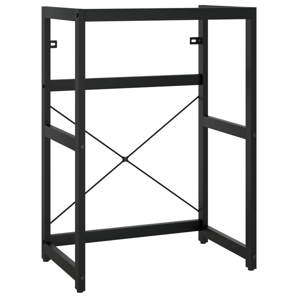 Image of vidaXL Bathroom Washbasin Frame Black 59x38x83 cm Iron