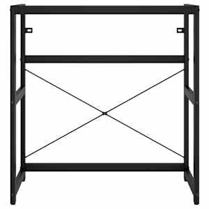Koupelnový regál pod umyvadlo černý 79 x 38 x 83 cm železo - obrázek 4