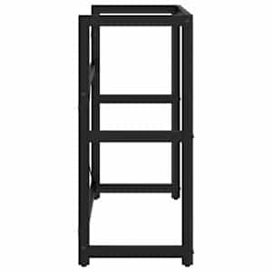 Koupelnový regál pod umyvadlo černý 79 x 38 x 83 cm železo - obrázek 5