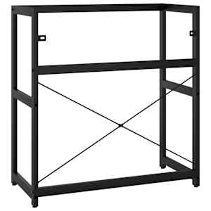 Koupelnový regál pod umyvadlo černý 79 x 38 x 83 cm železo - obrázek 6