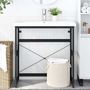 Kopalniški regal črn 79x38x83 cm železo