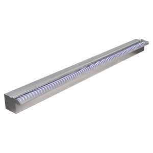 vidaXL Baseino fontanas-krioklys su LED, nerūdijantis plienas, 110cm