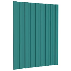 vidaXL Katusepaneel 12 tk Roheline 60 x 45 cm Tsingitud teras