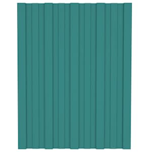 Střešní panel 12 pcs Zelená 60 x 45 cm Pozinkovaná ocel - obrázek 3