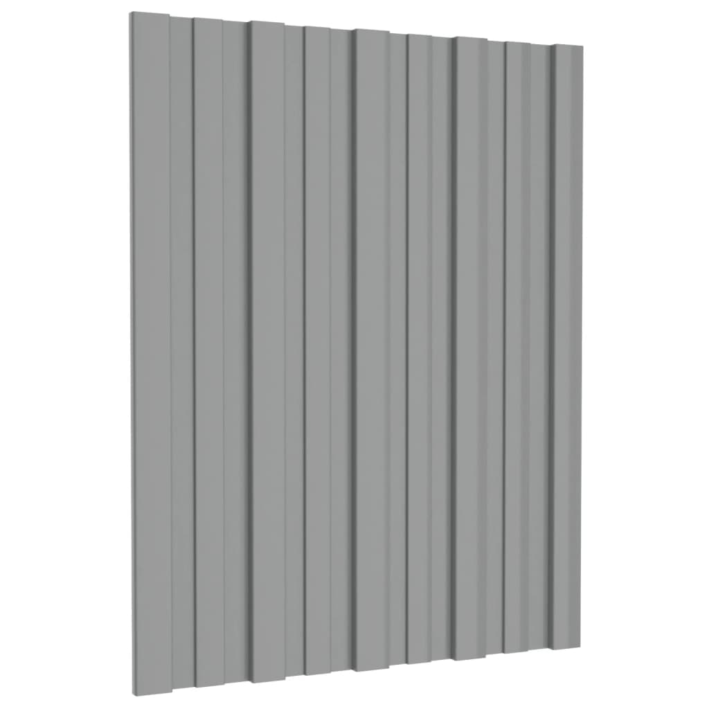 Střešní panely 12 ks pozinkovaná ocel šedé 60 x 45 cm