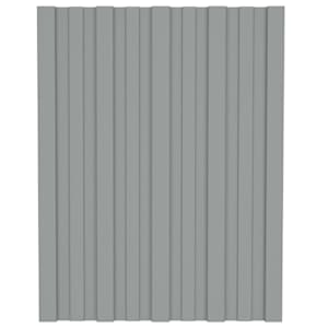 Střešní panel 12 pcs Šedá 60 x 45 cm Pozinkovaná ocel - obrázek 3
