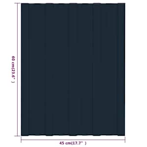 Střešní panel 12 pcs Antracitová 60 x 45 cm Pozinkovaná ocel - obrázek 7