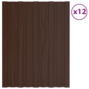 Střešní panel 12 pcs Hnědá 60 x 45 cm Pozinkovaná ocel - obrázek 2