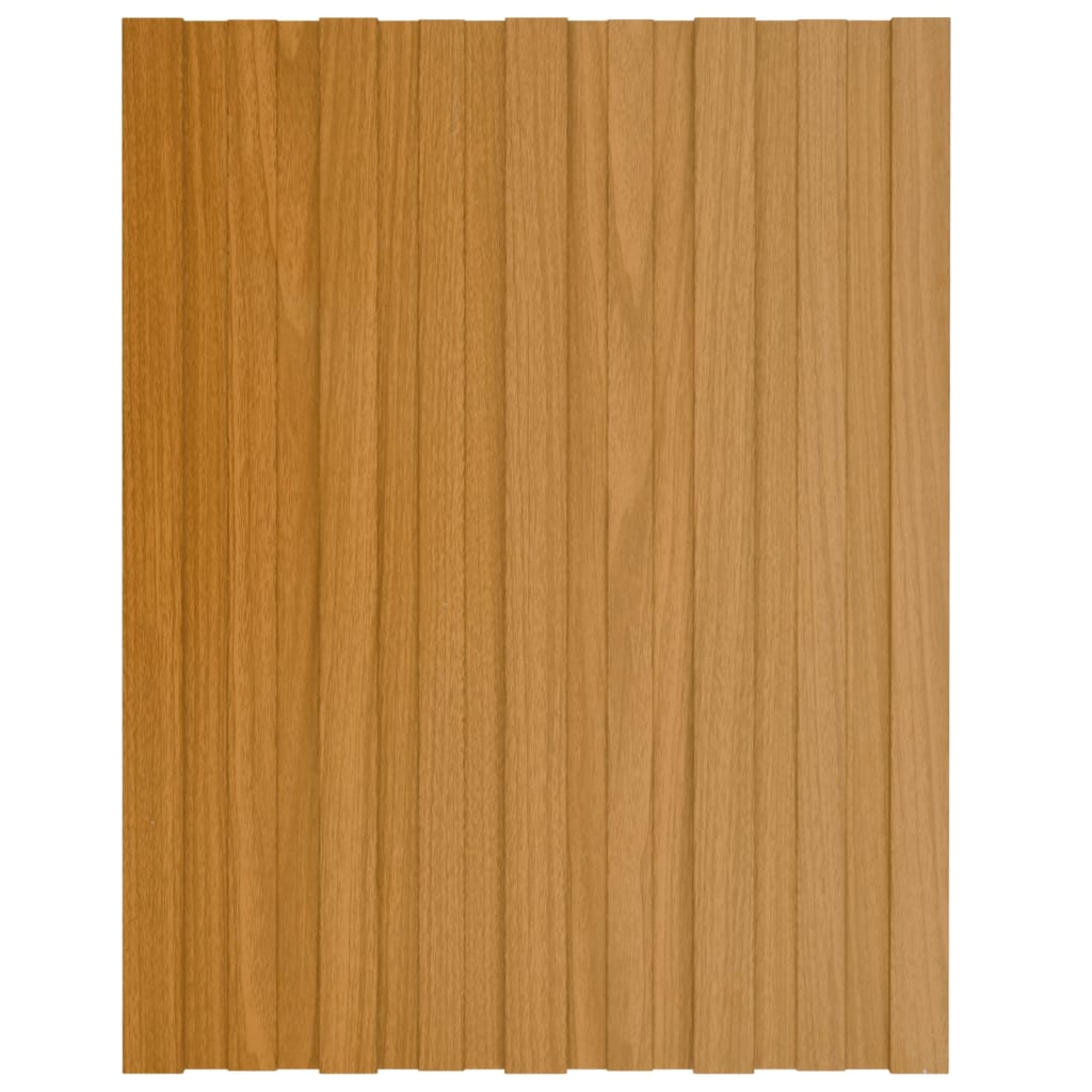 

vidaXL Dakpanelen 12 st 60x45 cm gegalvaniseerd staal lichthoutkleurig