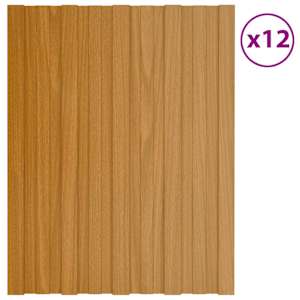 Střešní panel 12 pcs Přírodní 60 x 45 cm Pozinkovaná ocel - obrázek 2