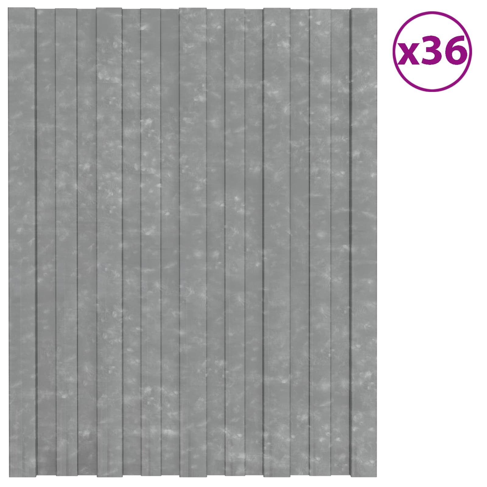 Thumbnail - vidaXL Dachpaneel 36 pcs Silber 60 x 45 cm Verzinkter Stahl