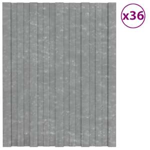 Střešní panel 36 pcs Stříbrná 60 x 45 cm Pozinkovaná ocel - obrázek 2
