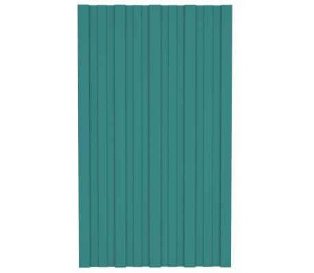 vidaXL Střešní panely 12 ks pozinkovaná ocel zelené 80 x 45 cm