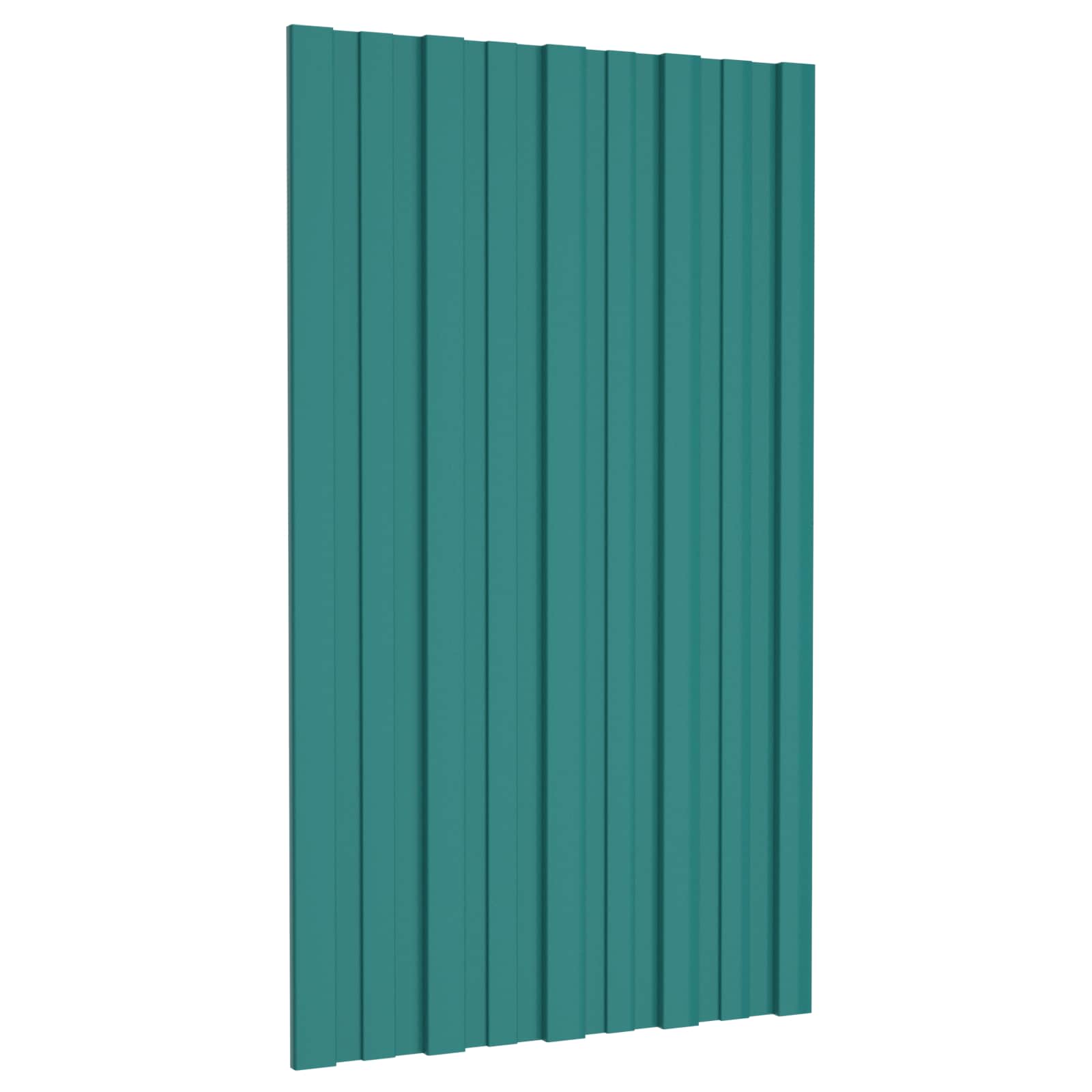 vidaXL Panou de acoperiș 36 pcs Verde 80 x 45 cm Oțel galvanizat