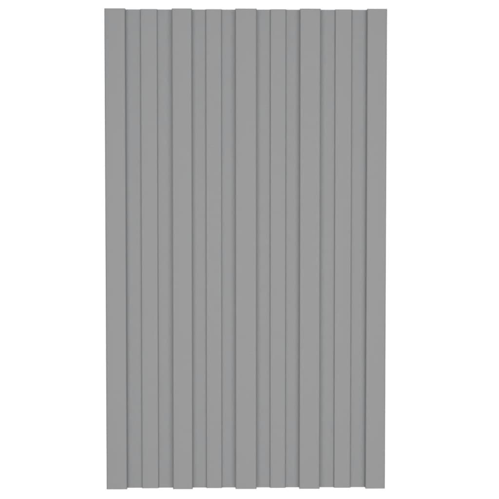 

vidaXL Dakpanelen 12 st 80x45 cm gegalvaniseerd staal grijs