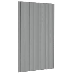 Střešní panel 12 pcs Šedá 80 x 45 cm Pozinkovaná ocel - obrázek 5