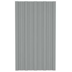 Střešní panel 12 pcs Šedá 80 x 45 cm Pozinkovaná ocel - obrázek 3