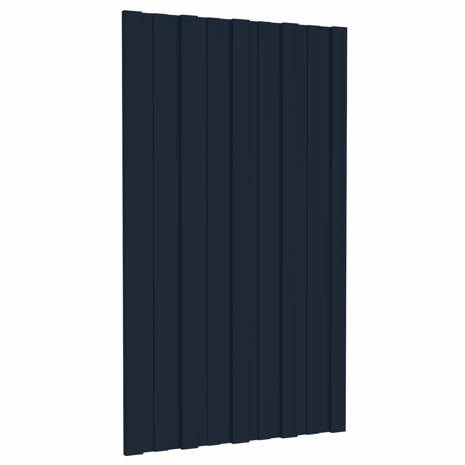 vidaXL Panou de acoperiș 12 pcs Antracit 80 x 45 cm Oțel galvanizat