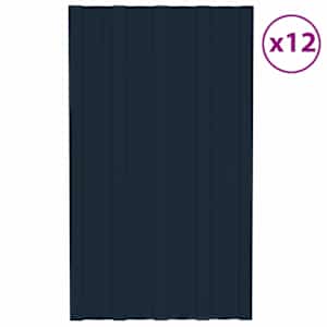 Střešní panel 12 pcs Antracitová 80 x 45 cm Pozinkovaná ocel - obrázek 2