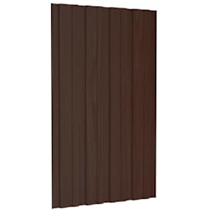 Střešní panel 12 pcs Hnědá 80 x 45 cm Pozinkovaná ocel - obrázek 5