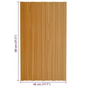 Střešní panel 12 pcs Přírodní 80 x 45 cm Pozinkovaná ocel - obrázek 7