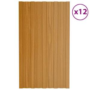 Střešní panel 12 pcs Přírodní 80 x 45 cm Pozinkovaná ocel - obrázek 2