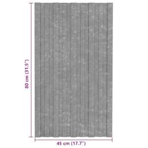 Střešní panel 12 pcs Stříbrná 80 x 45 cm Pozinkovaná ocel - obrázek 7