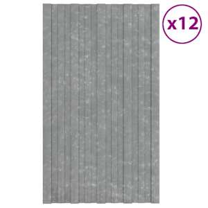 Střešní panel 12 pcs Stříbrná 80 x 45 cm Pozinkovaná ocel - obrázek 2