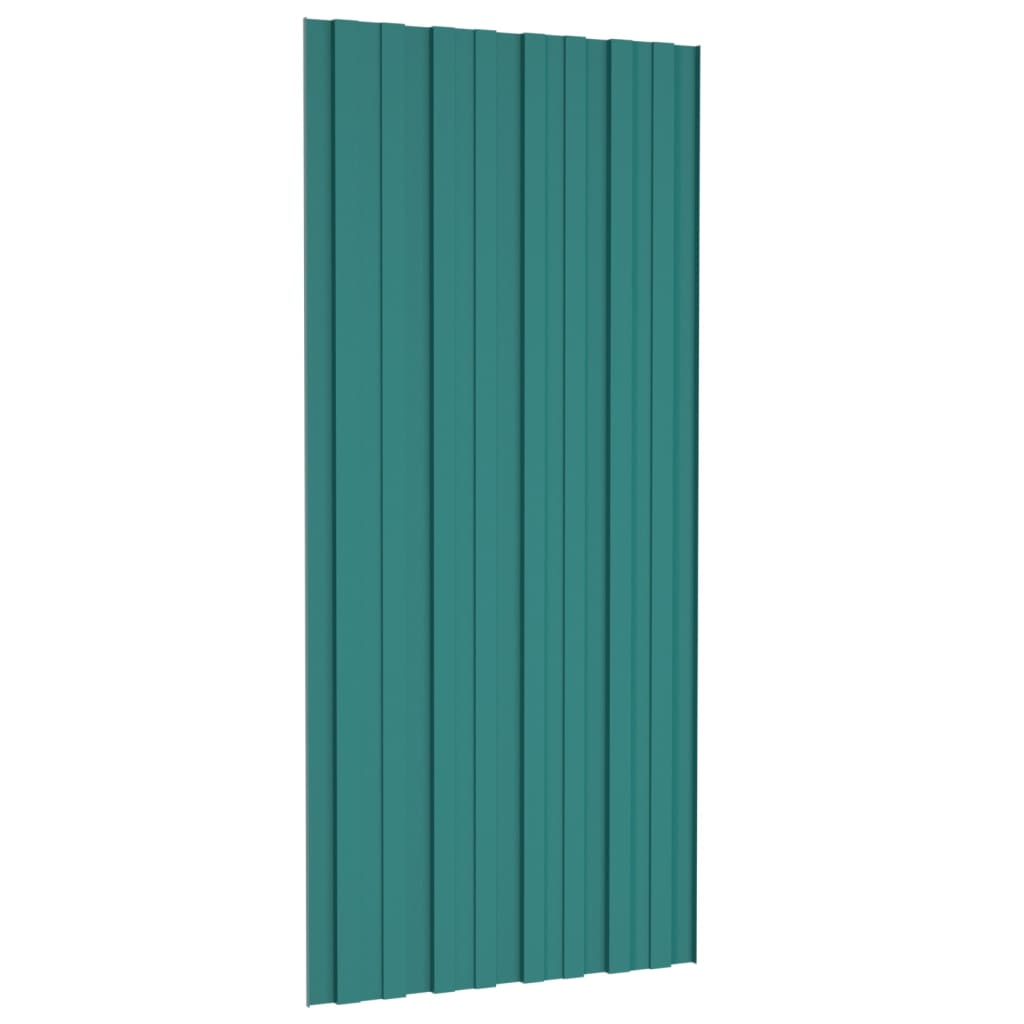 Střešní panely 12 ks pozinkovaná ocel zelené 100 x 45 cm