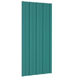 Střešní panel 12 pcs Zelená 100 x 45 cm Pozinkovaná ocel - obrázek 1