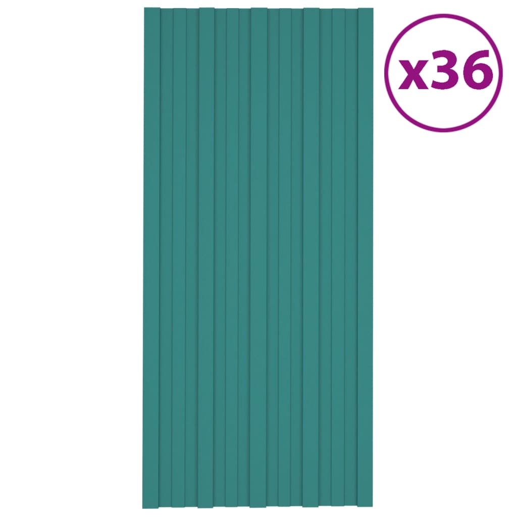  Roof Panels Building Profile Sheet Garage Roof Panel Galvanised Steel vidaXL