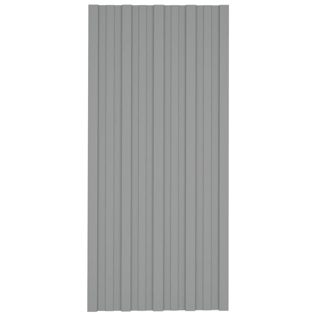 

vidaXL Dakpanelen 12 st 100x45 cm gegalvaniseerd staal grijs