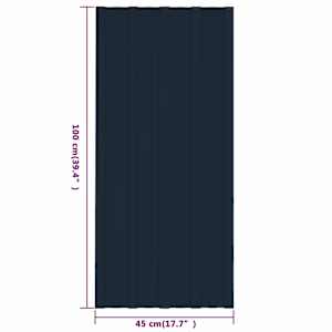 Střešní panel 12 pcs Antracitová 100 x 45 cm Pozinkovaná ocel - obrázek 7