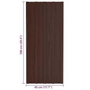 Střešní panel 12 pcs Hnědá 100 x 45 cm Pozinkovaná ocel - obrázek 7
