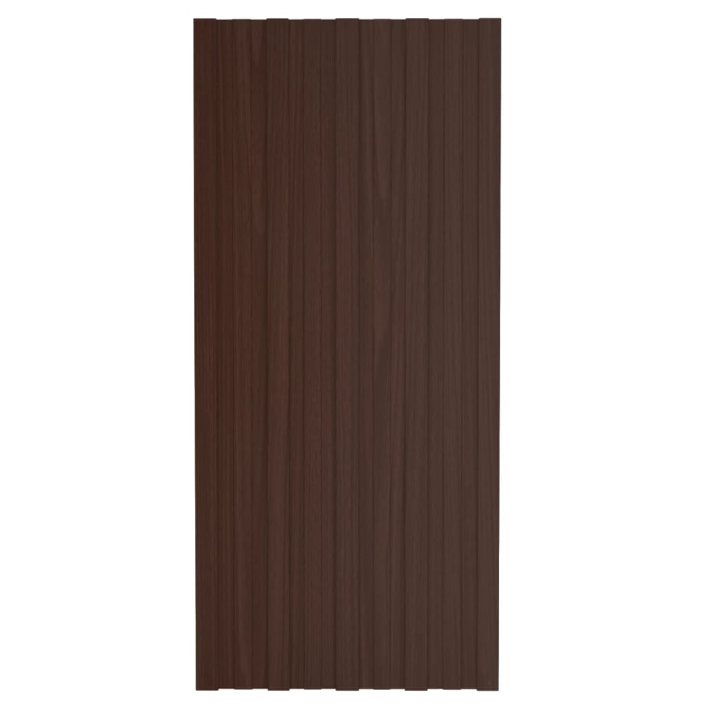 

vidaXL Dakpanelen 36 st 100x45 cm gegalvaniseerd staal bruin