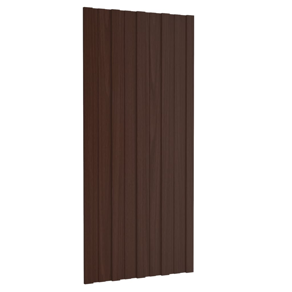Thumbnail - vidaXL Dachpaneele 36 Stk. Verzinkter Stahl Braun 100x45 cm