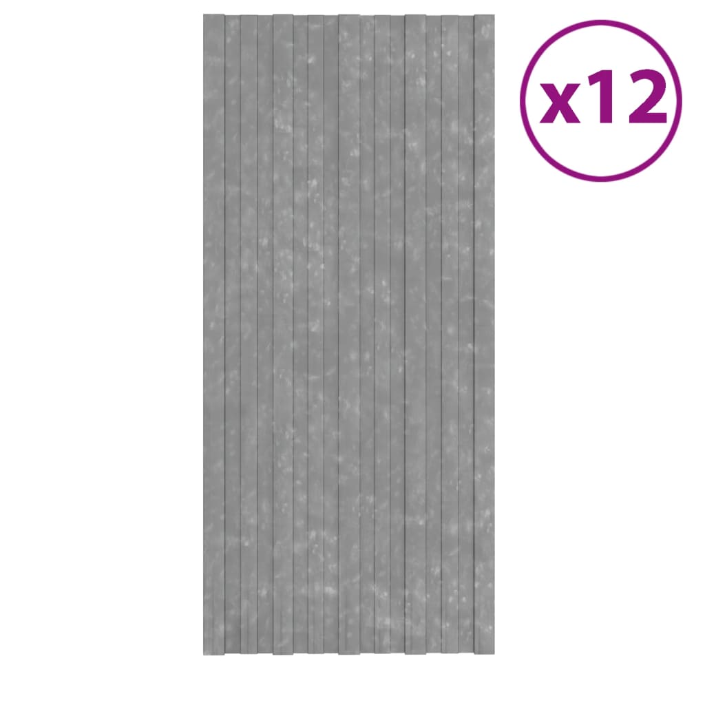  Strešné panely 12 ks pozinkovaná oceľ strieborné 100x45 cm