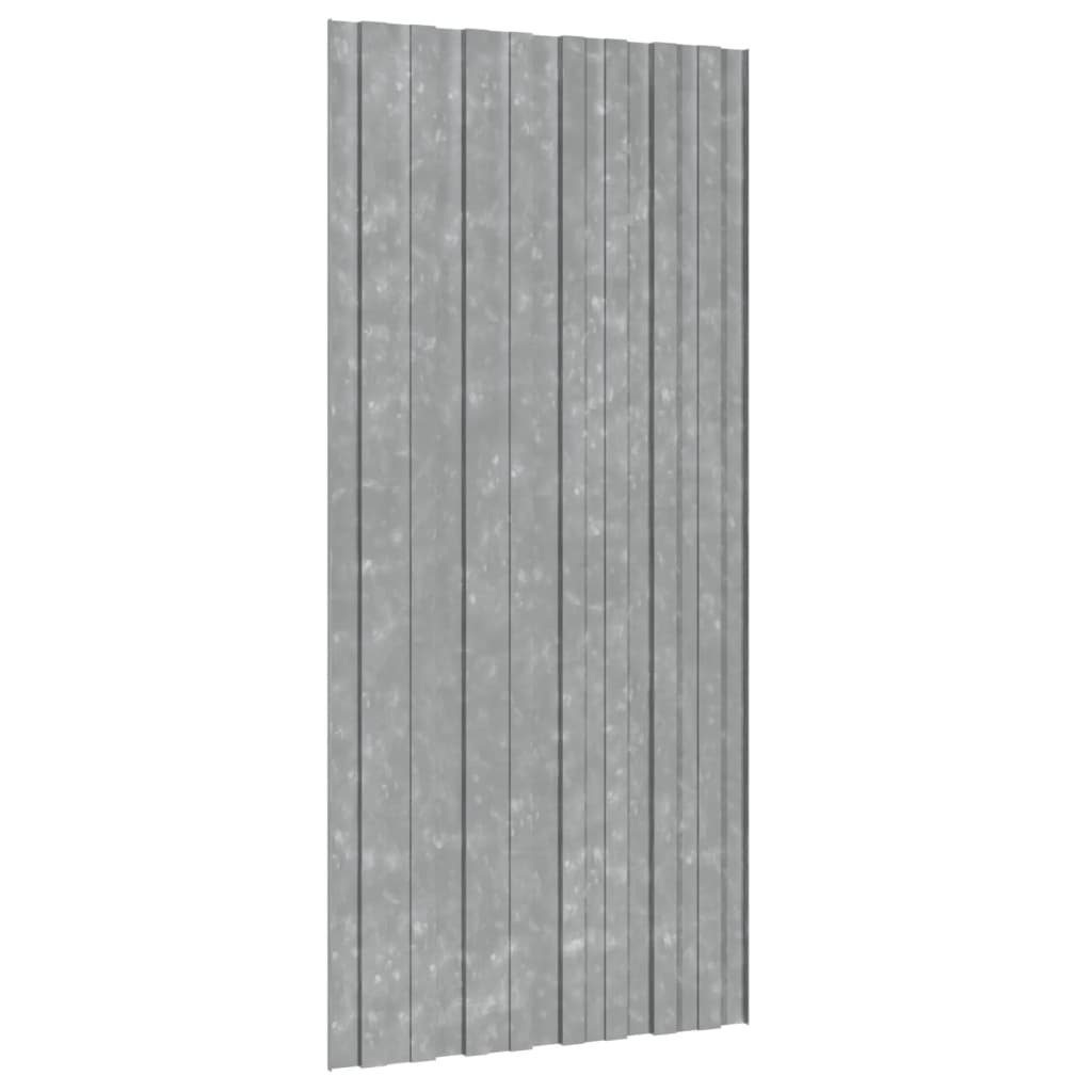  Strešné panely 12 ks pozinkovaná oceľ strieborné 100x45 cm