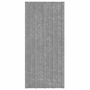 vidaXL tagplader 12 stk. 100x45 cm galvaniseret st&aring;l s&oslash;lvfarvet